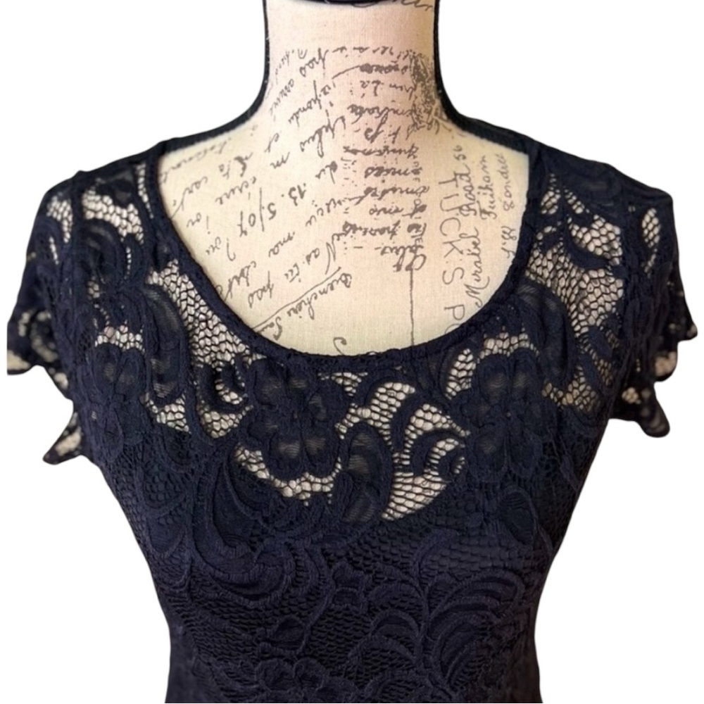 NWT Black Lace Cocktail Dress for Women Size M Medium - Picture 6 of 12